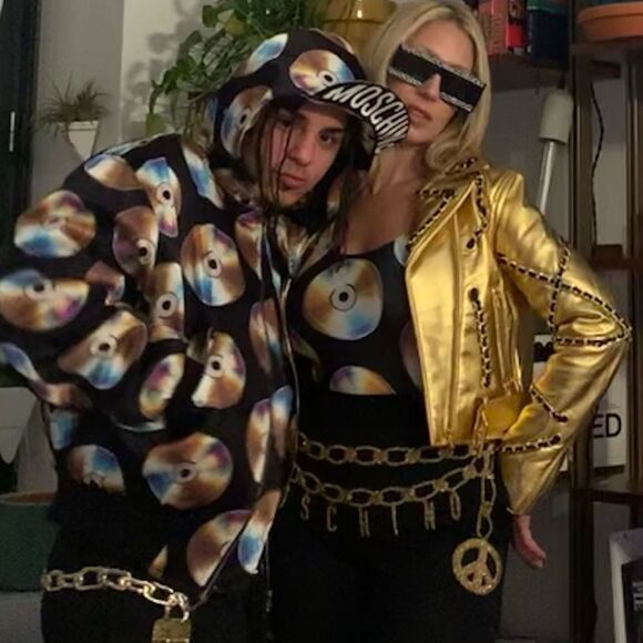 Gold Leather Moschino “H&Moschino” Chains Jeremy Scott Cropped Jacket NWT - Picture 15 of 17